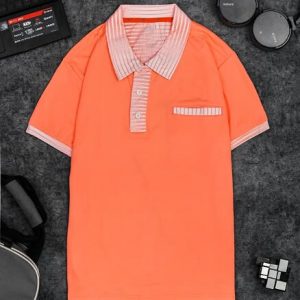 Áo Tennis Nam Có Cổ Màu Cam #ANCC01C