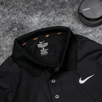 Áo Tennis Nike Có Cổ Màu Đen #ANCC01D