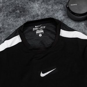 Áo Tennis Nike Cổ Tròn Màu Đen #ANCT03D