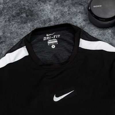 Áo Tennis Nike Cổ Tròn Màu Đen #ANCT03D
