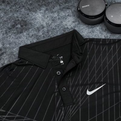 Áo Tennis Nike Có Cổ Màu Đen #ANCC04D