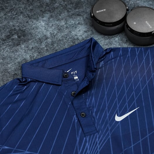 Áo Tennis Nike Có Cổ Màu Xanh Đen #ANCC05XD Áo Tennis Nike Có Cổ Màu Xanh Đen #ANCC05XD