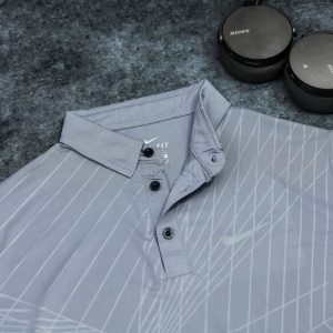 Áo Tennis Nike Có Cổ Màu Xám Nhạt #ANCC03XN