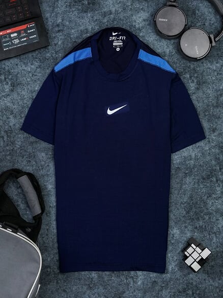 ANCT01XD Áo Tennis Nike Cổ Tròn Xanh Đen #ANCT01XD