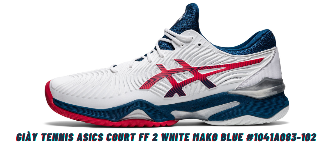 Giày Tennis Asics Court FF 2 White Mako Blue #1041A083-102