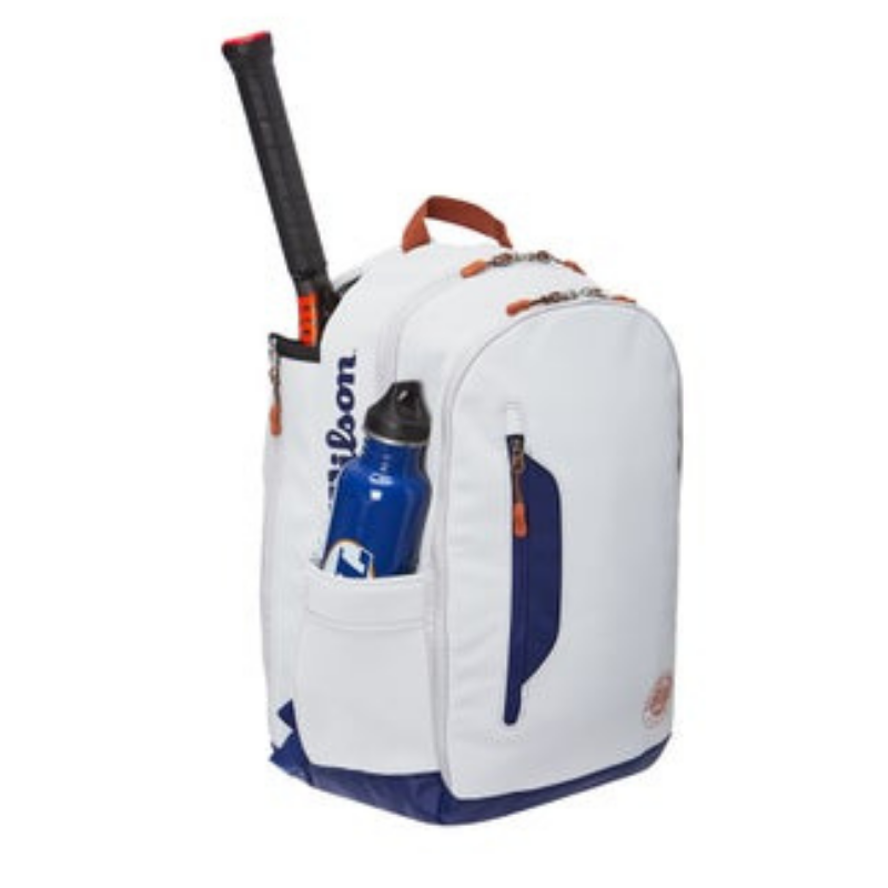 Balo Tennis Wilson ROLAND GARROS Premium Backpack OysterNavy #WR8012701001 - Xuxusports Balo Tennis Wilson ROLAND GARROS Premium Backpack Oyster/Navy #WR8012701001