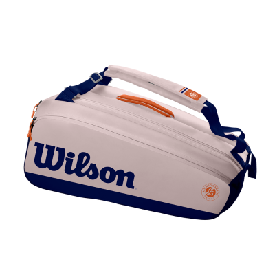 Túi Tennis Wilson ROLAND GARROS Premium 9 Pack Oyster/Navy #WR8012601001